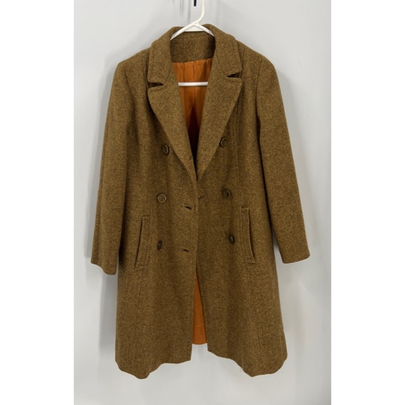 Ken Whitmore, vintage 50s double breasted wool mid length coat 10/M - Picture 10 of 14